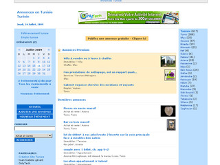 Aperçu visuel du site http://www.annonces-en-tunisie.com