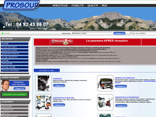 Aperçu visuel du site http://www.prosoud.com