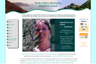 Aperçu visuel du site http://www.realia-cosmetic.com