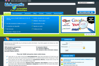 Aperçu visuel du site http://www.linkomatic.org