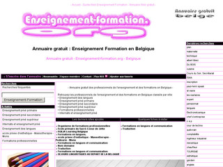 Aperçu visuel du site http://www.enseignement-formation.org