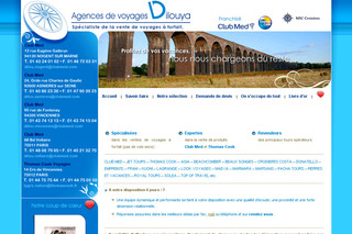 Aperçu visuel du site http://www.agencedevoyages-dilouya.com