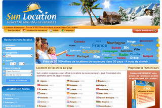 Aperçu visuel du site http://www.sun-location.fr