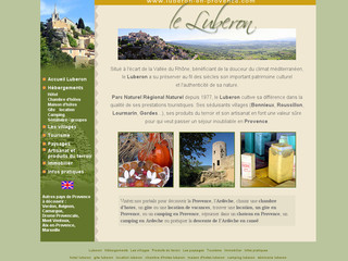 Aperçu visuel du site http://www.luberon-en-provence.com/