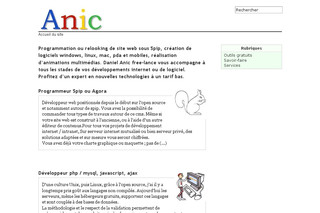 Anic.fr - Daniel Anic, freelance en solutions Internet, multimédias et logiciels
