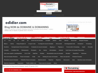 Edidier.com - Blog noms de domaine et Domaining