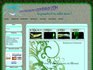 Aperçu visuel du site http://www.biobeach-company.com
