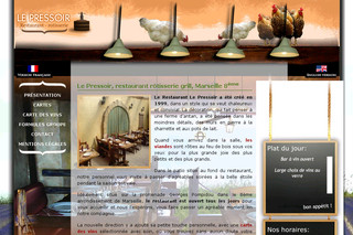 Aperçu visuel du site http://www.restaurant-lepressoir.com