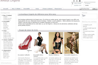Aperçu visuel du site http://www.amelys-lingerie.com