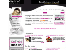 Aperçu visuel du site http://www.dietline.com