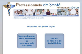 Aperçu visuel du site http://www.professionnels-de-sante.fr