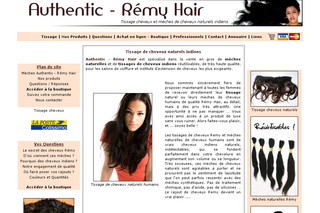 Aperçu visuel du site http://www.authentic-remyhair.com/