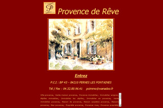 Aperçu visuel du site http://www.provence-de-reve.com