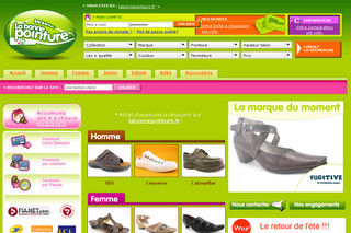 Aperçu visuel du site http://www.labonnepointure.fr