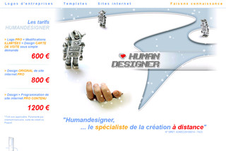 Aperçu visuel du site http://www.humandesigner.com