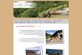 Aperçu visuel du site http://www.chalets-armera.com