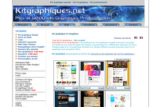 Aperçu visuel du site http://www.kitgraphiques.net