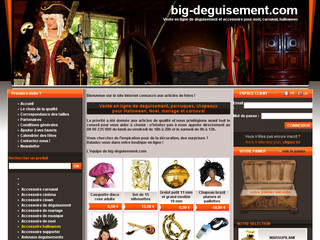 Aperçu visuel du site http://www.big-deguisement.com