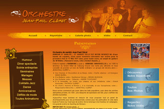 Aperçu visuel du site http://www.orchestre-jean-paul-cleret.com