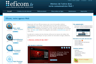 Aperçu visuel du site http://www.eficom.fr 