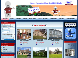 Aperçu visuel du site http://www.carrezimmobilier.fr