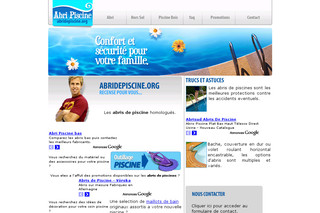 Aperçu visuel du site http://www.abridepiscine.org