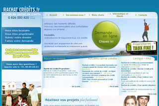 Aperçu visuel du site http://www.rachatcredits.fr