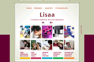 Aperçu visuel du site http://www.lisaa.com