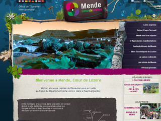 Aperçu visuel du site http://www.ot-mende.fr