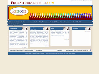 Aperçu visuel du site http://www.fournitures-reliure.com