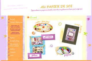 Aperçu visuel du site http://www.au-papier-de-soi.com