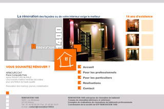 Aperçu visuel du site http://www.renovation1400.fr