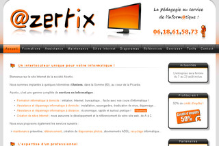 Aperçu visuel du site http://www.azertix.fr