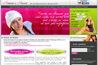 Aperçu visuel du site http://www.amourderussie.com