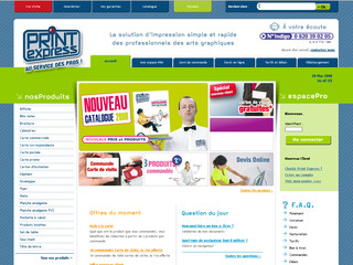 Aperçu visuel du site http://www.printexpress.fr