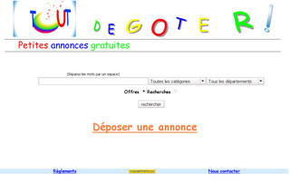 Aperçu visuel du site http://www.toutdegoter.fr