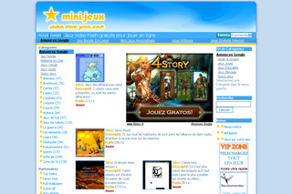 Aperçu visuel du site http://www.mini-jeux.com