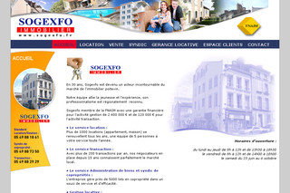 Aperçu visuel du site http://www.sogexfo.fr