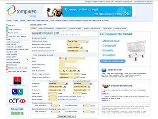 Aperçu visuel du site http://credit.compareo.net