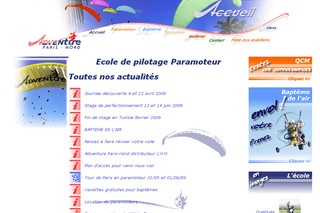 Aperçu visuel du site http://www.adventure-paris-nord.com