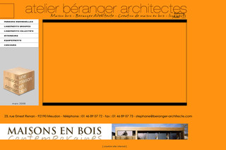 Aperçu visuel du site http://www.beranger-architecte.com