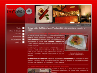 Aperçu visuel du site http://www.restaurantlecarre.fr