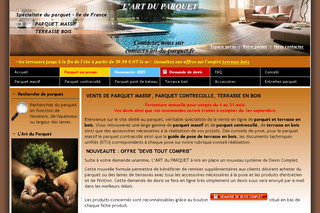 Aperçu visuel du site http://www.art-du-parquet.fr