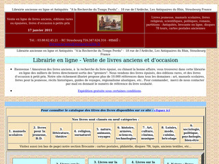 Librairie en ligne de livres anciens et d'occasion sur Alarecherchedutempsperdu.fr