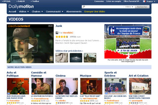 Aperçu visuel du site http://www.dailymotion.com/fr