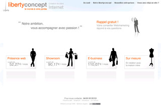 Aperçu visuel du site http://www.libertyconcept.fr