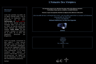 Annuaire des vampires sur Annuaire-des-vampires.net