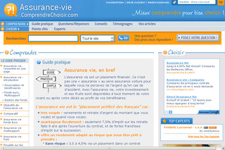 Aperçu visuel du site http://assurance-vie.comprendrechoisir.com