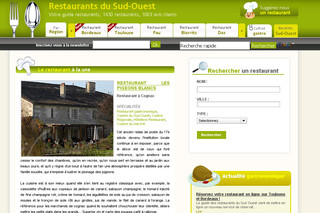 Aperçu visuel du site http://www.restaurants-sud-ouest.com