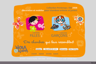 Aperçu visuel du site http://www.nolakids.fr